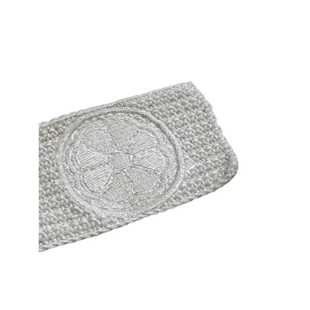 nastyamasha Crochet Belt With Embroidery Logo in Off White One Size New Womens